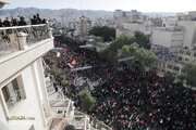 تقرير مصور/ مشهد من السماء..الجموع الغفيرة في تشييع الجثمان الطاهر للشهيد القائد الخامنئي بمدينة مشهد