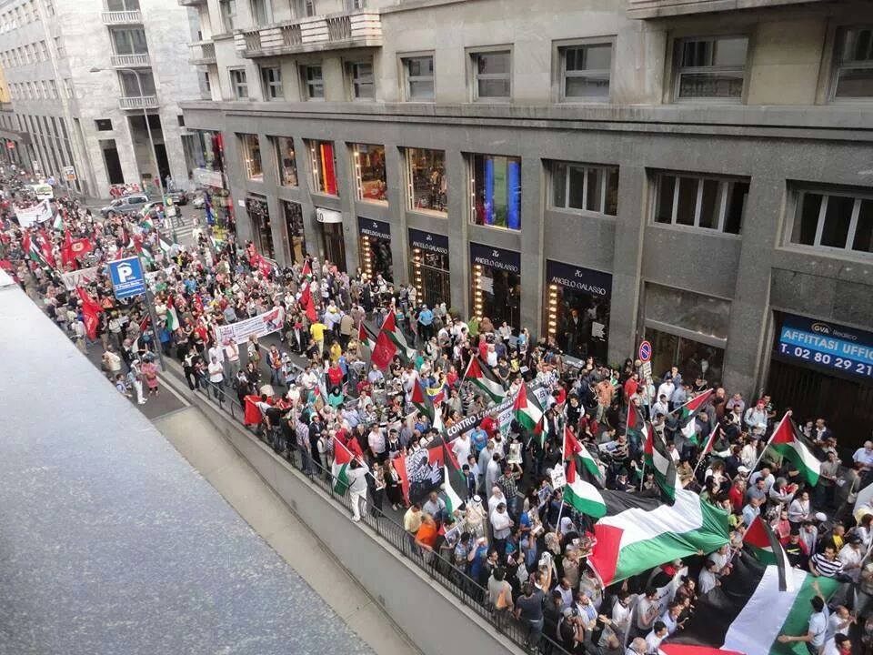 Video: Mass protest in Milan, Italy in solidarity with Gaza and Palestinian resistance