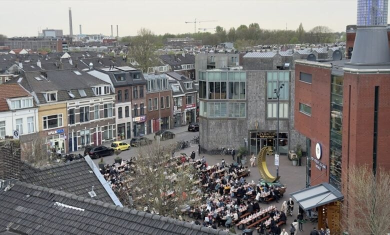 Muslim community holds large iftar banquet to share values of Ramadan in Utrecht, Netherlands, 