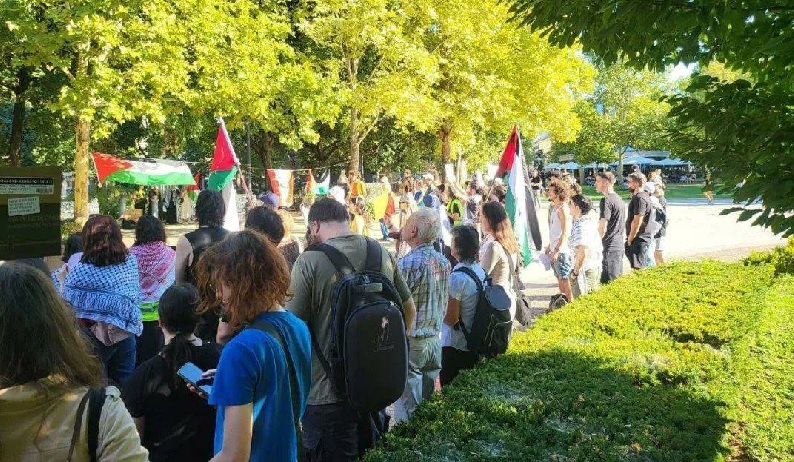 Pro-Palestine protests held in Budapest, Hungary