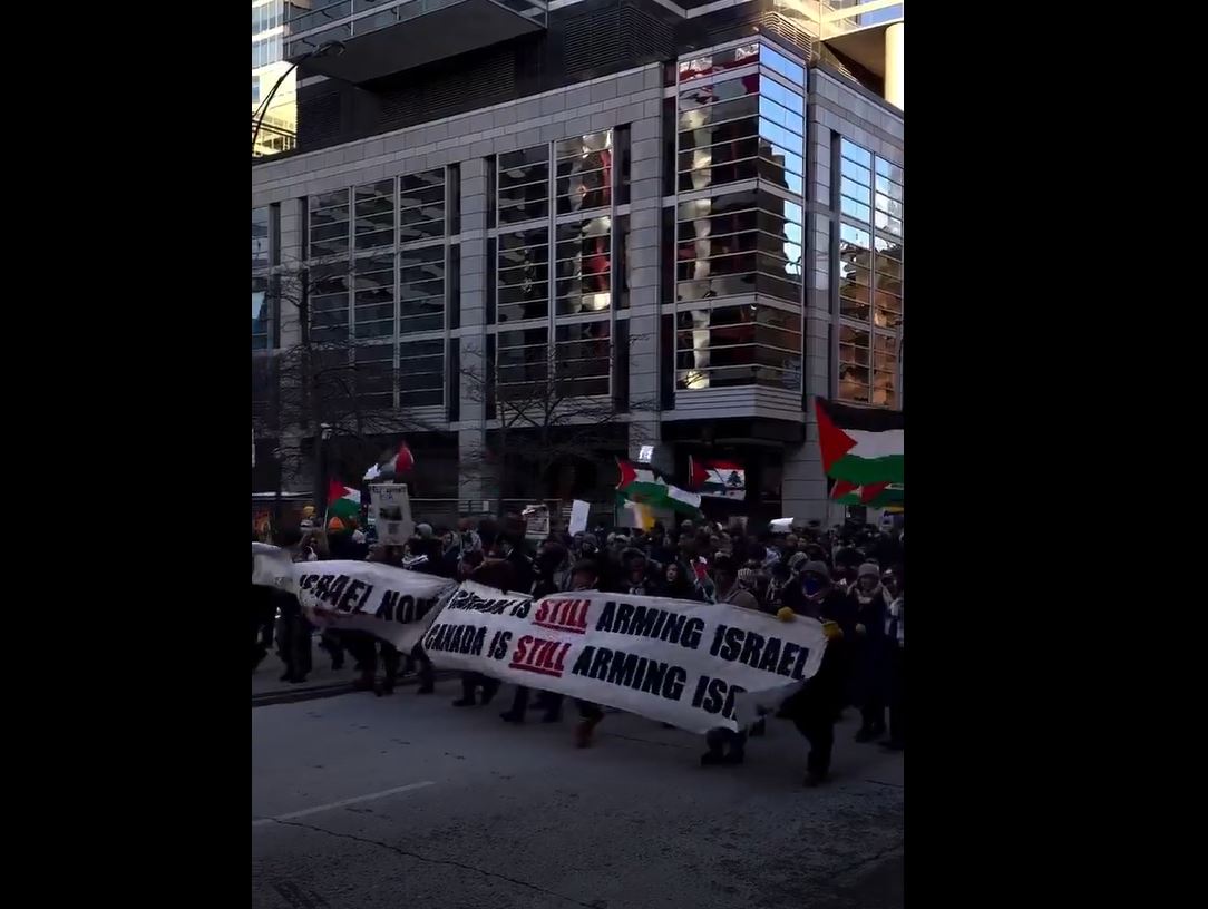 Video: March for Palestine in Toronto, Canada