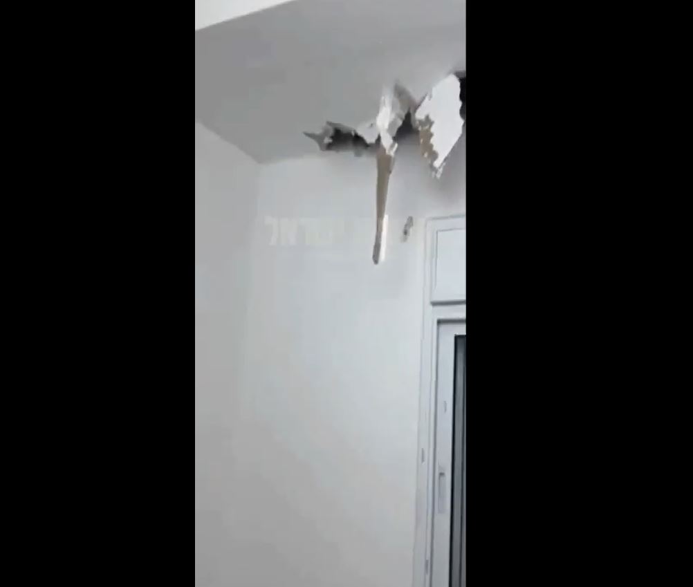 Scenes from Hezbollah's rocket bombing of occupied Haifa this morning