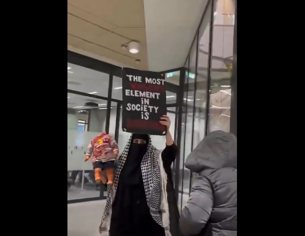 Video: Students at Eindhoven University in Netherlands staged a protest to condemn hosting of pro-genocide professor