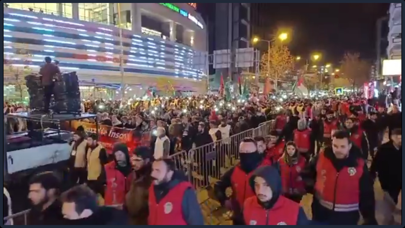 Türkiyə Kürdləri Diyarbəkir şəhərində Fələstinə dəstək üçün kütləvi nümayiş keçirilib / Foto