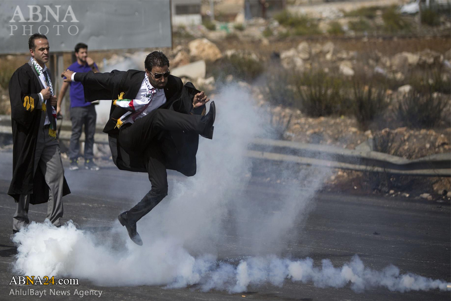 وکیل فلسطینی اینگونه جهانی شد + عکس