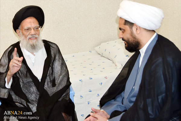 دبیرکل عصائب اهل الحق با آیت الله حائری دیدار کرد + عکس
