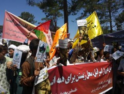 اولین راهپیمایی روز جهانی قدس در هرات برگزار شد / به آتش کشیده شدن پرچم اسرائیل