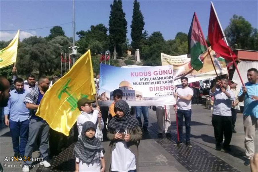راهپیمایی روز جهانی قدس در شهر ازمیر + تصاویر
