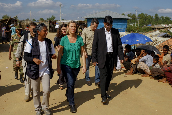 EU's Mogherini visits Rohingya camps in Bangladesh